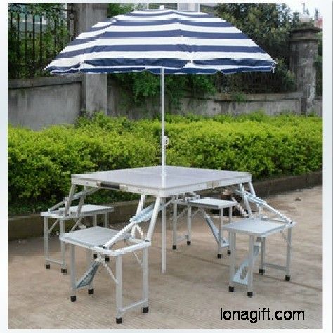 戶外用品鋁合金折疊桌椅傘
