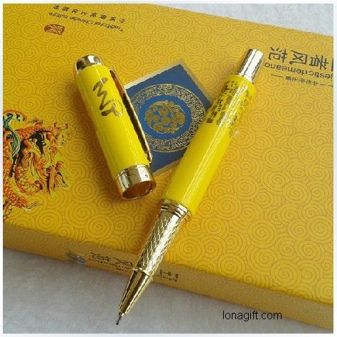 帝王黃瓷創意簽字筆